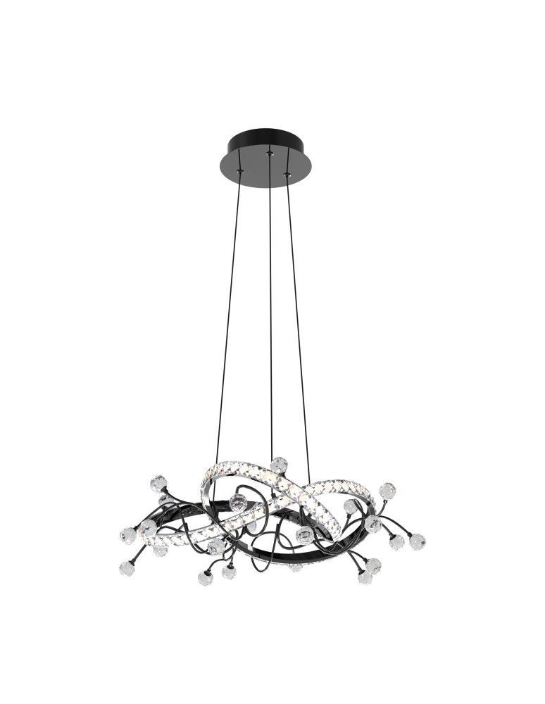 Glamour pendant lamps - Zuma Line MAIA BLACK CHROME MD3481-1S-3BCT Pendant. - product kolory-swiatla.pl 7