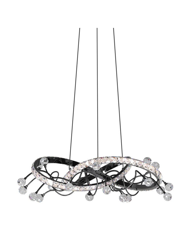 Glamour pendant lamps - Zuma Line MAIA BLACK CHROME MD3481-1S-3BCT Pendant. - product kolory-swiatla.pl 8