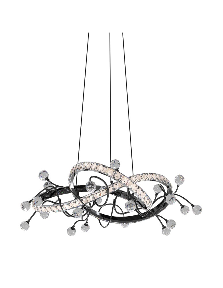 Glamour pendant lamps - Zuma Line MAIA BLACK CHROME MD3481-1S-3BCT Pendant. - product kolory-swiatla.pl 9