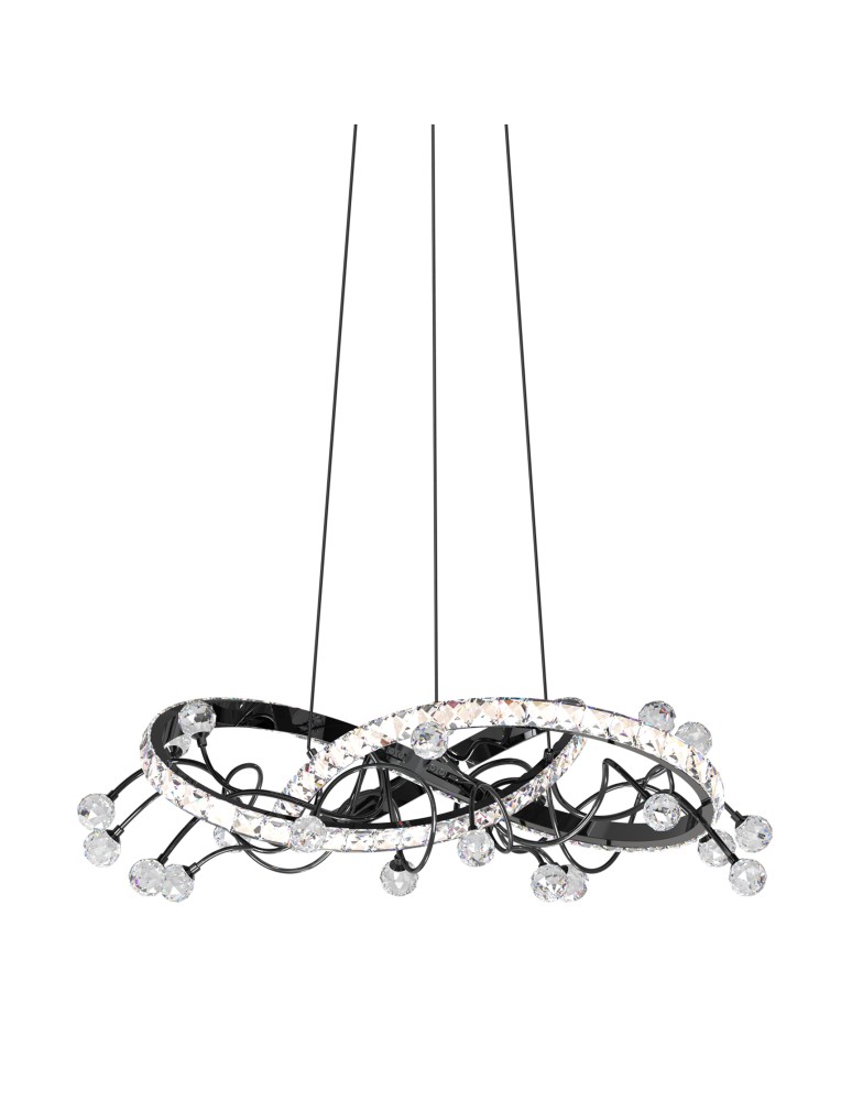 Glamour pendant lamps - Zuma Line MAIA BLACK CHROME MD3481-1S-3BCT Pendant. - product kolory-swiatla.pl 10