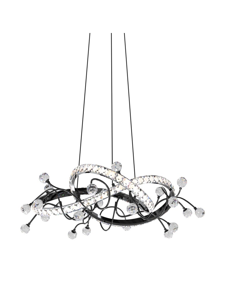 Glamour pendant lamps - Zuma Line MAIA BLACK CHROME MD3481-1S-3BCT Pendant. - product kolory-swiatla.pl 11