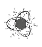 Glamour pendant lamps - Zuma Line MAIA BLACK CHROME MD3481-1S-3BCT Pendant. - product 12