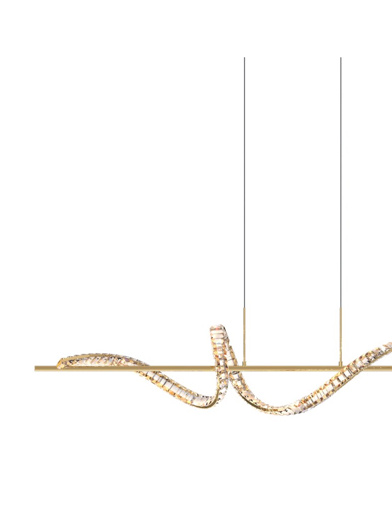 Glamour pendant lamps - Zuma Line ATHESA GOLD MD3170-1-3GT Pendant. - product kolory-swiatla.pl 2
