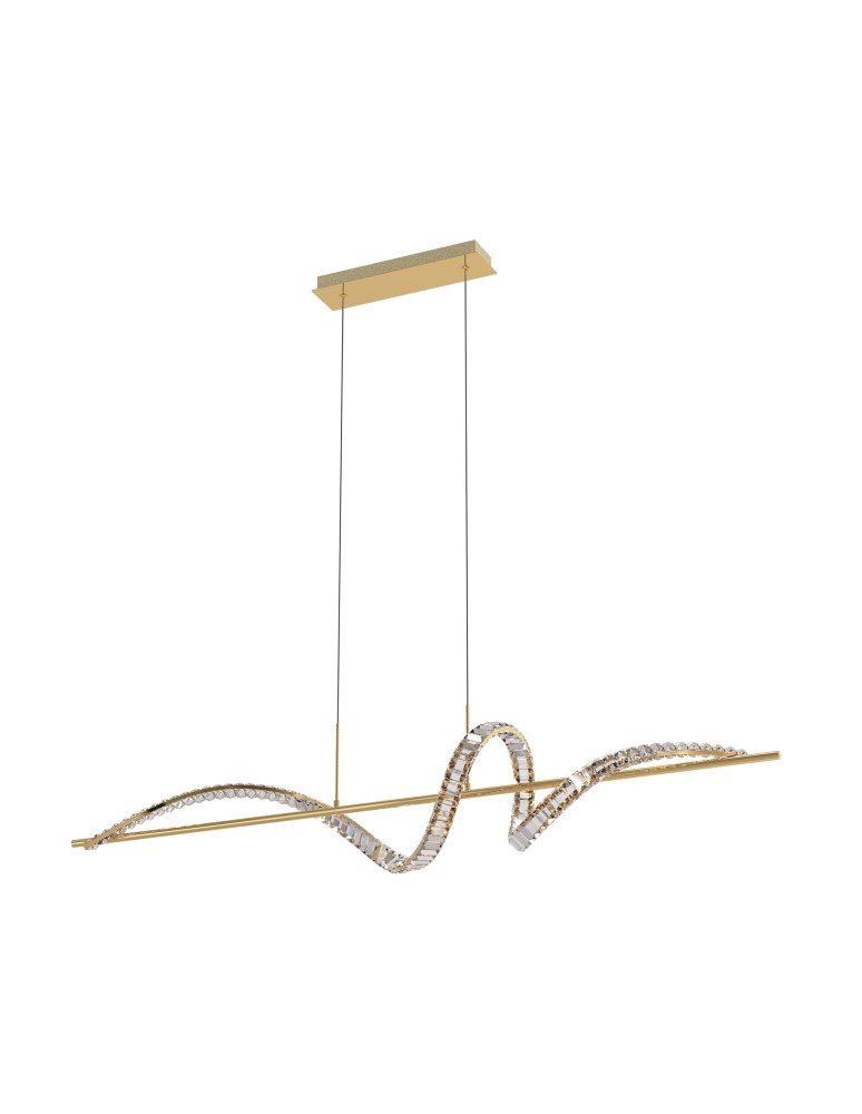 Glamour pendant lamps - Zuma Line ATHESA GOLD MD3170-1-3GT Pendant. - product kolory-swiatla.pl 3
