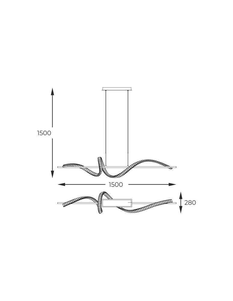 Glamour pendant lamps - Zuma Line ATHESA GOLD MD3170-1-3GT Pendant. - product kolory-swiatla.pl 5