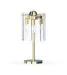 Glamour table lamps - Zuma Line NIRA GOLDEN/ TRANSLARGE GLASS MT3523-3S-EGN TABLE TOWER - product 1