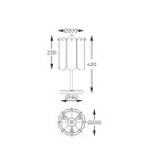 Glamour table lamps - Zuma Line NIRA GOLDEN/ TRANSLARGE GLASS MT3523-3S-EGN TABLE TOWER - product 3