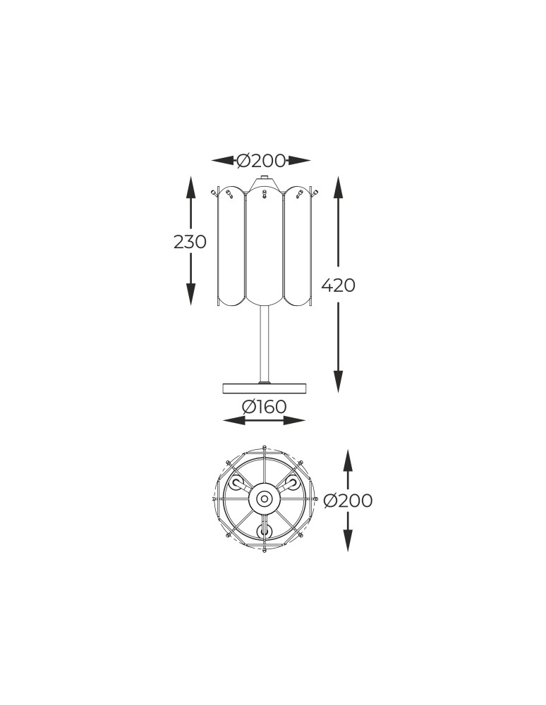 Glamour table lamps - Zuma Line NIRA GOLDEN/ TRANSLARGE GLASS MT3523-3S-EGN TABLE TOWER - product kolory-swiatla.pl 3