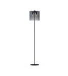 Glamour floor lamps - Zuma Line NIRA BLACK CHROME/DYMIONE GLASS ML3523-3-EBCN FLOOR PLATE - product 1