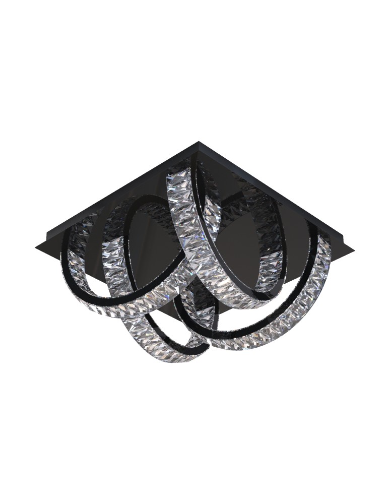 Ceiling lamps with crystals - Zuma Line TULA BLACK CHROME MX3274-4-3BCT SUSPENSION SURFACE. - product kolory-swiatla.pl 2