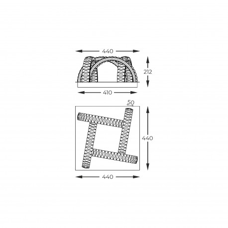 Zuma Line TULA CZARNY CHROM MX3274-4-3BCT SUFITOWA