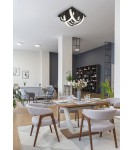 Ceiling lamps with crystals - Zuma Line TULA BLACK CHROME MX3274-4-3BCT SUSPENSION SURFACE. - product 6