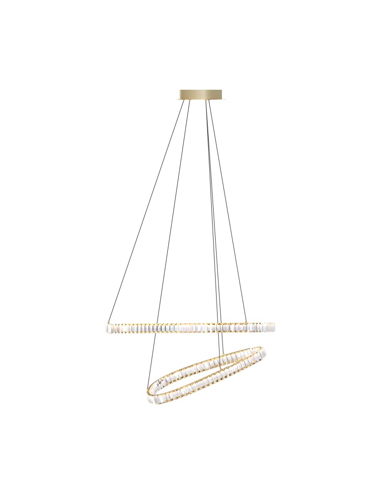 Glamour pendant lamps - Zuma Line ATHESA GOLD MD3169-2-3GT Pendant. - product kolory-swiatla.pl 3