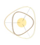 Glamour pendant lamps - Zuma Line ATHESA GOLD MD3169-2-3GT Pendant. - product 4