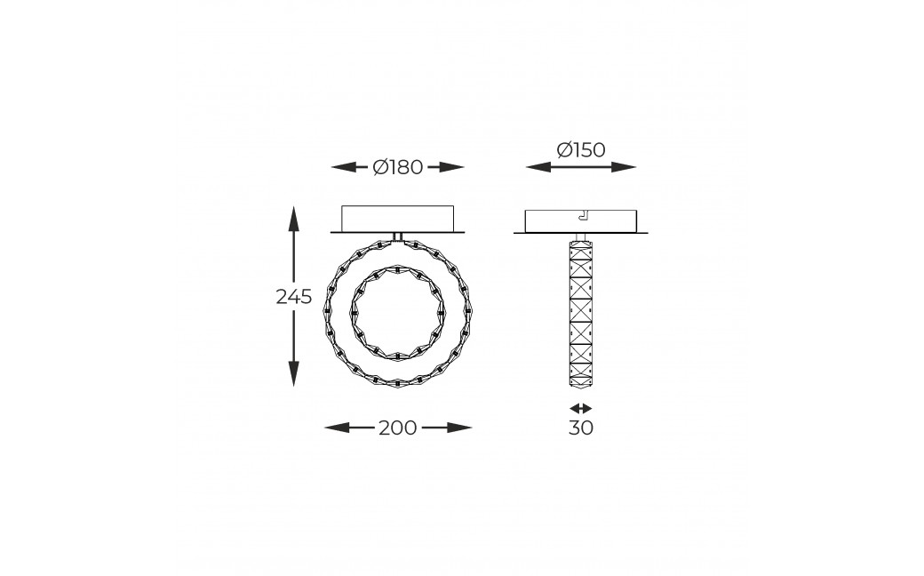 Zuma Line GIRONA CHROM MX3713-1-3CT SUFITOWA