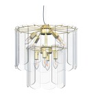 Glamour pendant lamps - Zuma Line NIRA GOLD/DARK GLASS MD3523-8M-EGN Pendant. - product 2