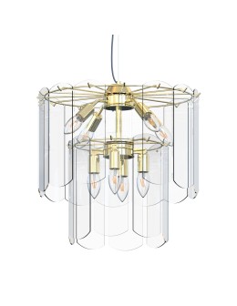 Zuma Line NIRA ZŁOTY/PRZEŹROCZYSTE SZKŁO MD3523-8M-EGN WISZĄCA - produkt 2