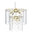 Glamour pendant lamps - Zuma Line NIRA GOLD/DARK GLASS MD3523-8M-EGN Pendant. - product 3