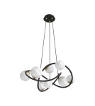 Pendant lamps spheres - Zuma Line NISYRO BLACK/GOLD MAT MD4922-8-EBGN Pendant. - product 1