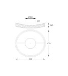 Ceiling lamps with crystals - Zuma Line GANO GOLD MX3317-1-3GT SUFFOLTAGE - product 5