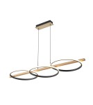 Pendant lamps over the island - Zuma Line ALMERIA BLACK/NATURAL WOOD MD3913-3-3BWLT Pendant. - product 1