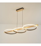 Pendant lamps over the island - Zuma Line ALMERIA BLACK/NATURAL WOOD MD3913-3-3BWLT Pendant. - product 2