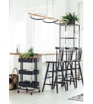 Pendant lamps over the island - Zuma Line ALMERIA BLACK/NATURAL WOOD MD3913-3-3BWLT Pendant. - product 6