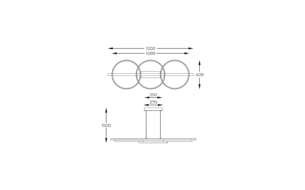 Zuma Line ALMERIA CZARNY/NATURALNE DREWNO MD3913-3-3BWLT WISZĄCA