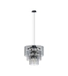 Glamour pendant lamps - Zuma Line NIRA BLACK CHROME/DYMIONE GLASS MD3523-14L-EBCN Pendant. - product 1