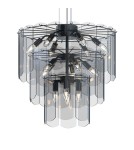 Glamour pendant lamps - Zuma Line NIRA BLACK CHROME/DYMIONE GLASS MD3523-14L-EBCN Pendant. - product 3