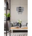 Glamour pendant lamps - Zuma Line NIRA BLACK CHROME/DYMIONE GLASS MD3523-14L-EBCN Pendant. - product 6
