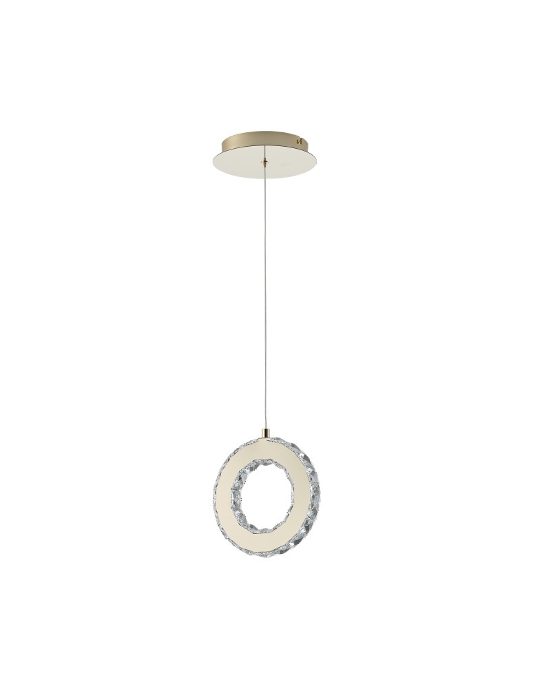 Single pendant lamps - Zuma Line GIRONA GOLD MD3713-1-3GT Pendant. - product kolory-swiatla.pl 1