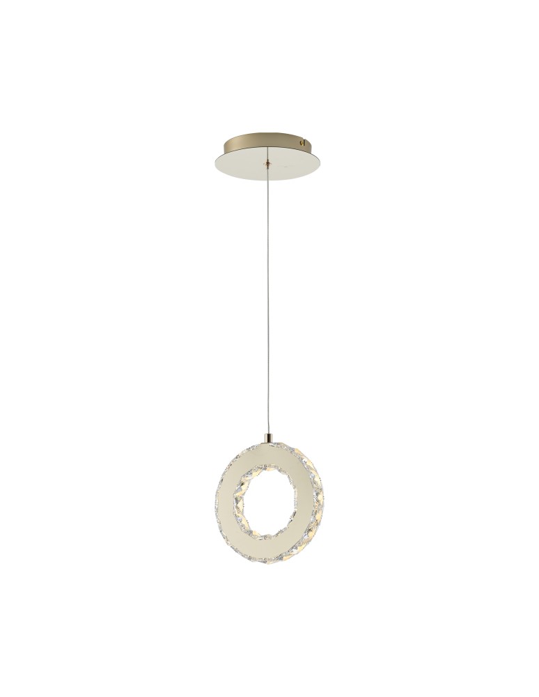 Single pendant lamps - Zuma Line GIRONA GOLD MD3713-1-3GT Pendant. - product kolory-swiatla.pl 3