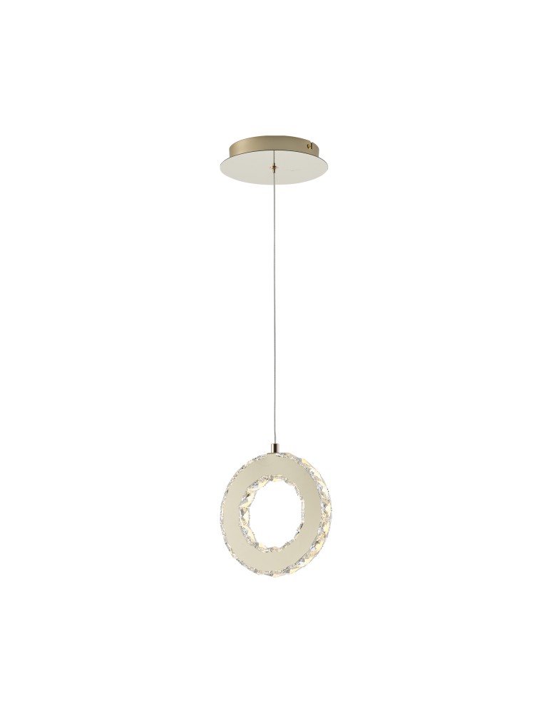 Single pendant lamps - Zuma Line GIRONA GOLD MD3713-1-3GT Pendant. - product kolory-swiatla.pl 4