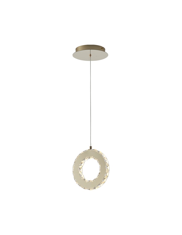 Single pendant lamps - Zuma Line GIRONA GOLD MD3713-1-3GT Pendant. - product kolory-swiatla.pl 5