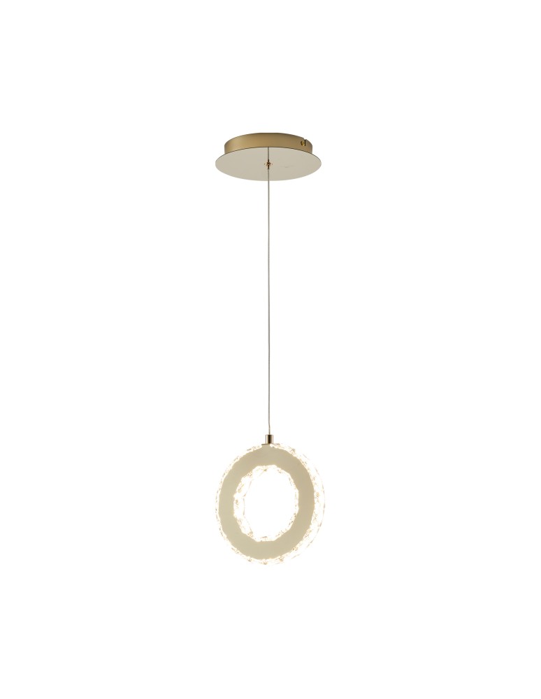 Single pendant lamps - Zuma Line GIRONA GOLD MD3713-1-3GT Pendant. - product kolory-swiatla.pl 6