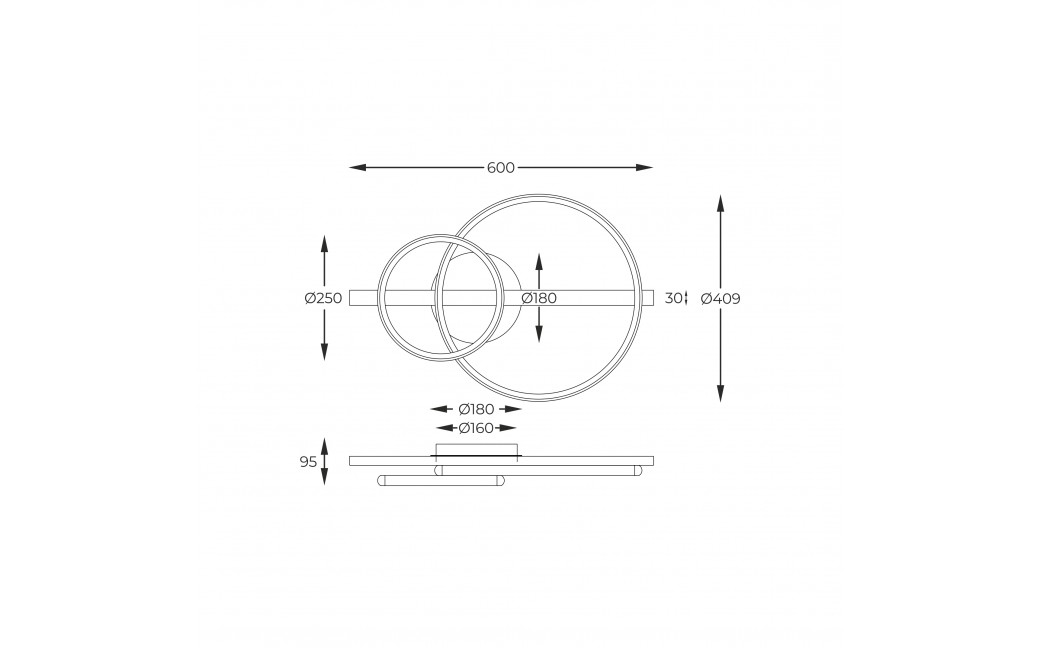 Zuma Line ALMERIA CZARNY/NATURALNE DREWNO MX3913-2-3BWLT SUFITOWA