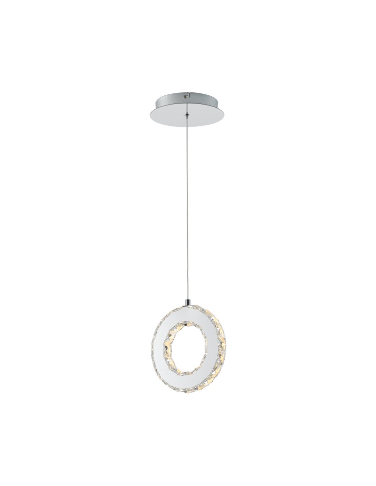 Single pendant lamps - Zuma Line GIRONA CHROM MD3713-1-3CT Pendant. - product kolory-swiatla.pl 3