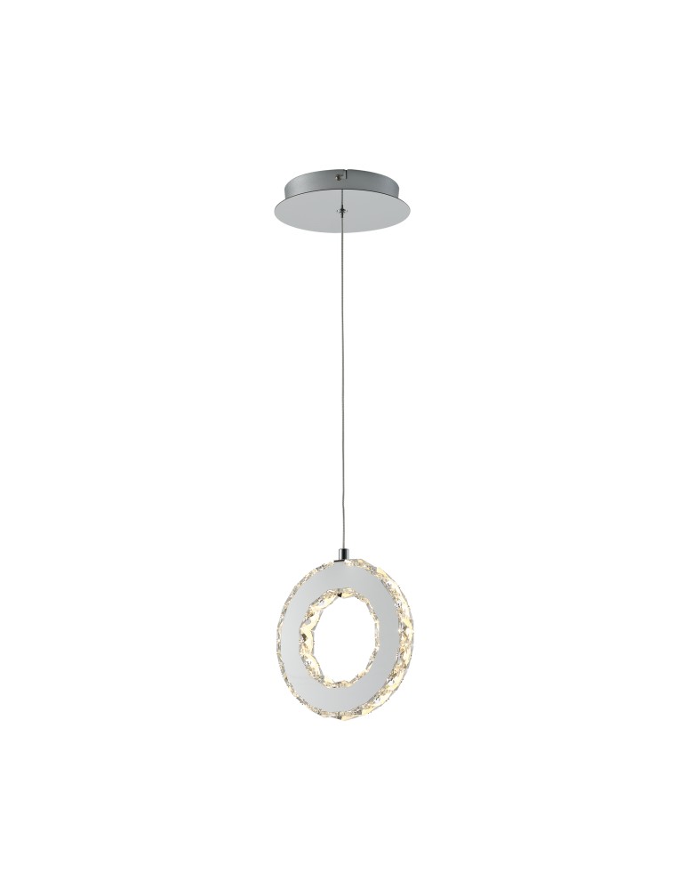 Single pendant lamps - Zuma Line GIRONA CHROM MD3713-1-3CT Pendant. - product kolory-swiatla.pl 5
