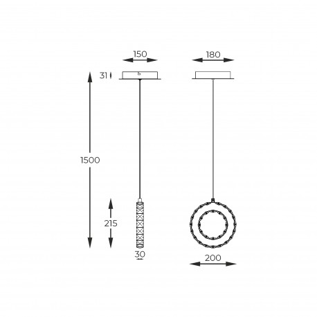 Zuma Line GIRONA CHROM MD3713-1-3CT WISZĄCA