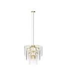 Glamour pendant lamps - Zuma Line NIRA GOLD/ TRANSLATIVE GLASS MD3523-14L-EGN Pendant. - product 1