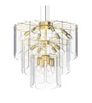 Glamour pendant lamps - Zuma Line NIRA GOLD/ TRANSLATIVE GLASS MD3523-14L-EGN Pendant. - product 2