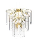 Glamour pendant lamps - Zuma Line NIRA GOLD/ TRANSLATIVE GLASS MD3523-14L-EGN Pendant. - product 3