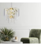 Glamour pendant lamps - Zuma Line NIRA GOLD/ TRANSLATIVE GLASS MD3523-14L-EGN Pendant. - product 4