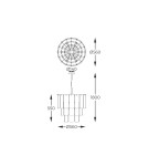 Glamour pendant lamps - Zuma Line NIRA GOLD/ TRANSLATIVE GLASS MD3523-14L-EGN Pendant. - product 5