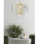 Glamour pendant lamps - Zuma Line NIRA GOLD/ TRANSLATIVE GLASS MD3523-14L-EGN Pendant. - product 6