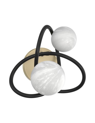 Zuma Line NISYRO BLACK/GOLD MAT MB4922-2-EBGN KINKIT.