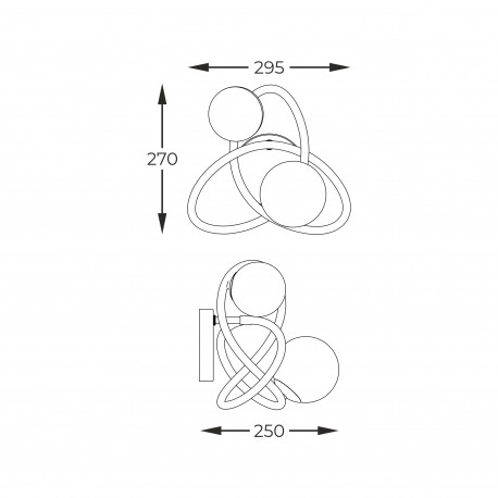 Zuma Line NISYRO CZARNY/ZŁOTY MAT MB4922-2-EBGN KINKIET