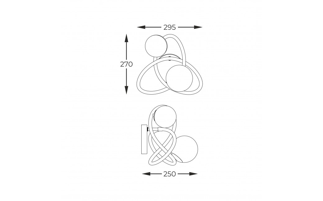 Zuma Line NISYRO CZARNY/ZŁOTY MAT MB4922-2-EBGN KINKIET