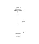 Broken floor lamps - Zuma Line CORIT LED 24W 4000K BLACK E82907-31 Floor lamp on a flexible stem. - product 2